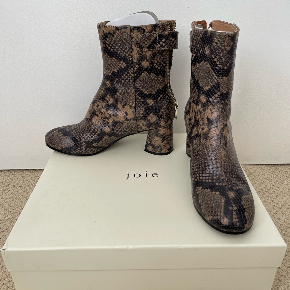 Snakeskin Joie Booties